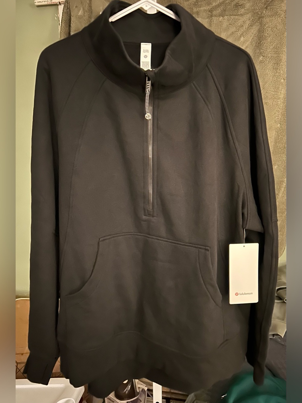 Lululemon Scuba Oversized Funnel Neck Half Zip in Black